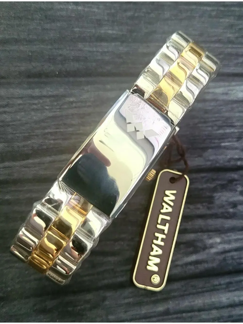 Brand‎ New Vintage Waltham 2 Tone White Enamel Men's Watch